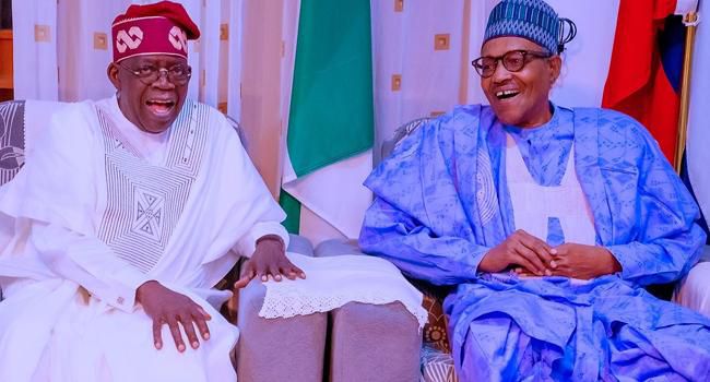 President Bola Tinubu and former President Muhammadu Buhari [Channels TV]