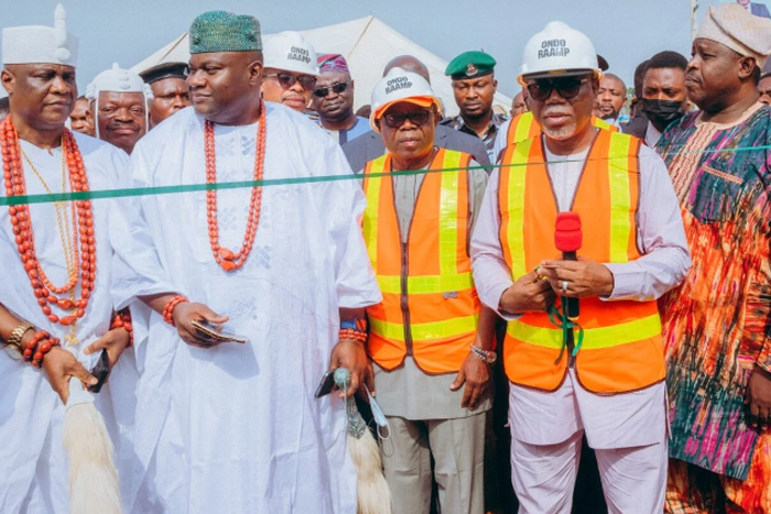 Aiyedatiwa at the inauguration of 15.5km Oda Cocoa Board – Camp 2 – Langbodo Road in Oda town, Akure, on Friday [NAN]