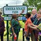 Emeka Nnadi’s family was alongside him as the park sign was revealed. [Photo Credit: Joanne Roberts, CityNews]