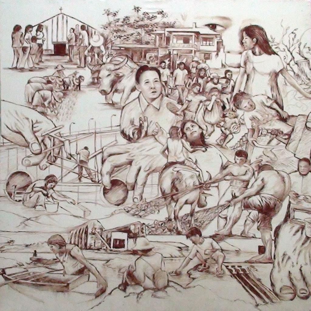 One of Elito Circa's blood art [MashableSEA]