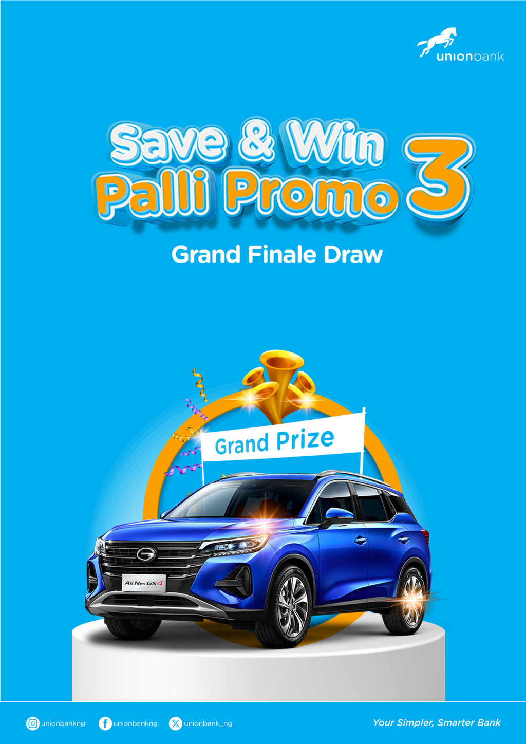 Union Bank to gift customers with GAC SUV, ₦15m at Save & Win Palli Promo 3.0 Draw