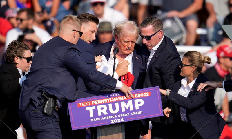 Trump's spokesman said the former president is being checked out at a local hospital.Gene J. Puskar/AP Photo