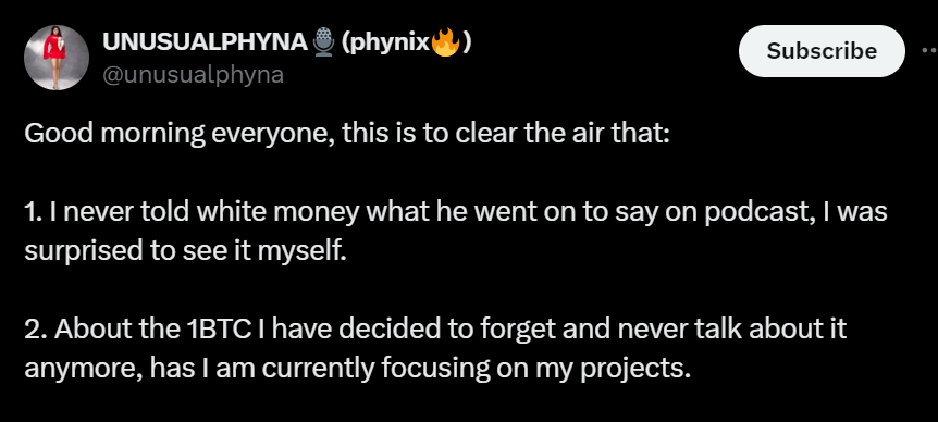 Phyna's post [X/Unusualphyna]