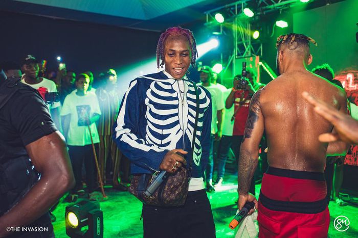 Bella Shmurda in an outfit made by Yomi Afolabi