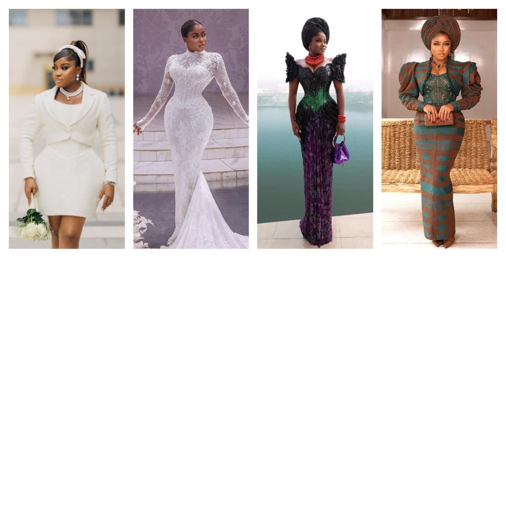 Veekee James' wedding outfits [Instagram]