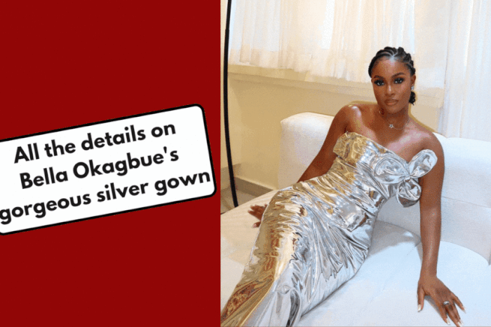 Bella Okagbue's silver gown