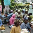 Protesting Pensioners in Osun sit on bare floor in protest of unpaid salaries.