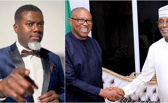 Reno Omokri, Pater Obi and Atiku Abubakar. [Facebook/X]