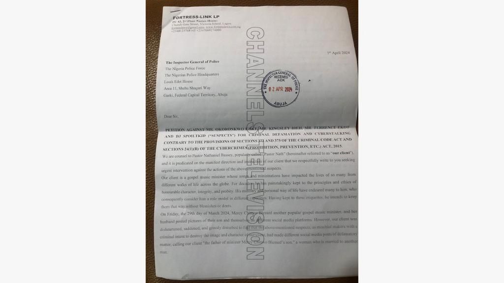 Nathaniel Bassey petitions IGP over paternity rumour by 4 social media users