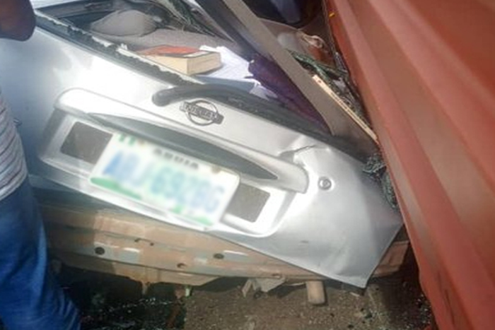 Falling container kills woman inside her car in Lagos - her driver survives  [NAN]