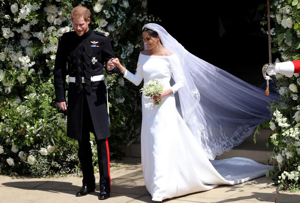 Meghan Markle wore a Givenchy dress to her wedding.Getty/Pool