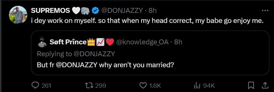 Don Jazzy's response [X/Donjazzy]