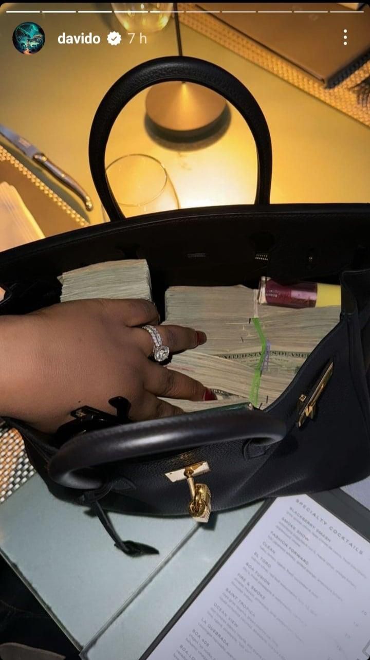 Davido gifts Chioma stacks of cash, roses ahead of her birthday