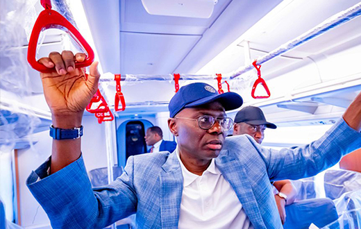 Sanwo-Olu tests run Red Line rail ahead of commissioning by Tinubu [Twitter:@jidesanwoolu]