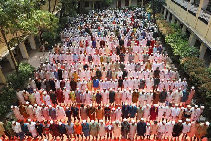 Thousands of Bangladeshis prayed for rain [AFP]