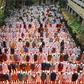 Thousands of Bangladeshis prayed for rain [AFP]