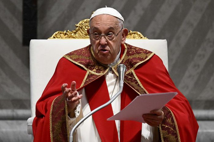 Pope Francis presides over the Pentecost Sunday Mass at St. Peter's Basilicao n May 19, 2024 in Vatican City, Vatican. [Getty Images]