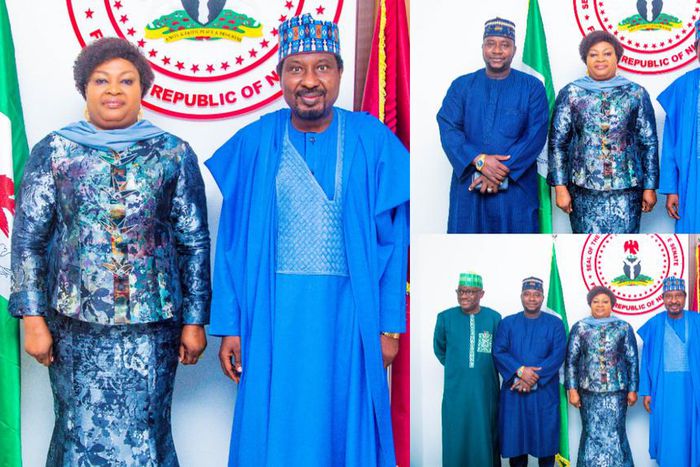 Speaker of the ECOWAS Parliament, Maimunatou Ibrahim, and Deputy Speaker, Senator Jibrin Barau. [Facebook]