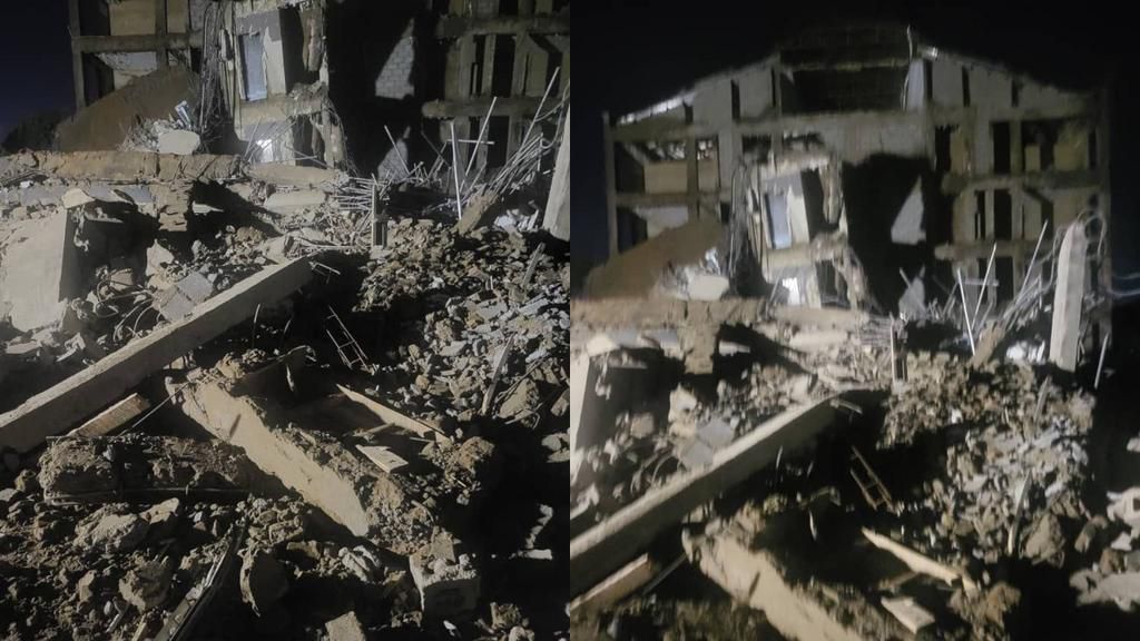 Images of Rochas Okorocha's collapsed building. [FCT Police Command]