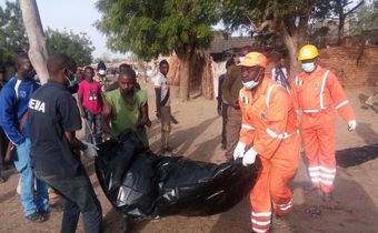 NEMA recovers body of bomb blast victims. [Getty Images]
