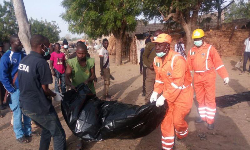NEMA recovers body of bomb blast victims. [Getty Images]