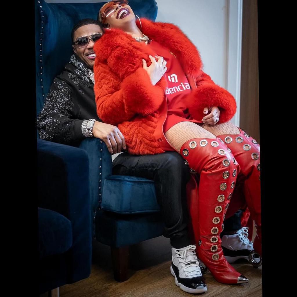 Nelly and Ashanti in Atlanta ahead of an April 2024 performance