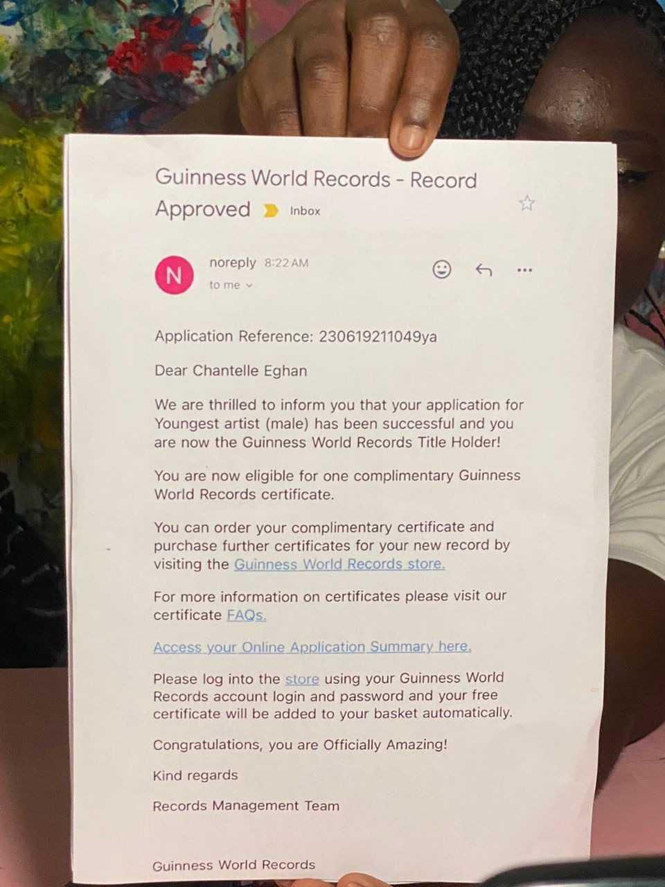 Ghana's 1-year-old Ace Liam is Guinness World Records' Youngest Male Artist