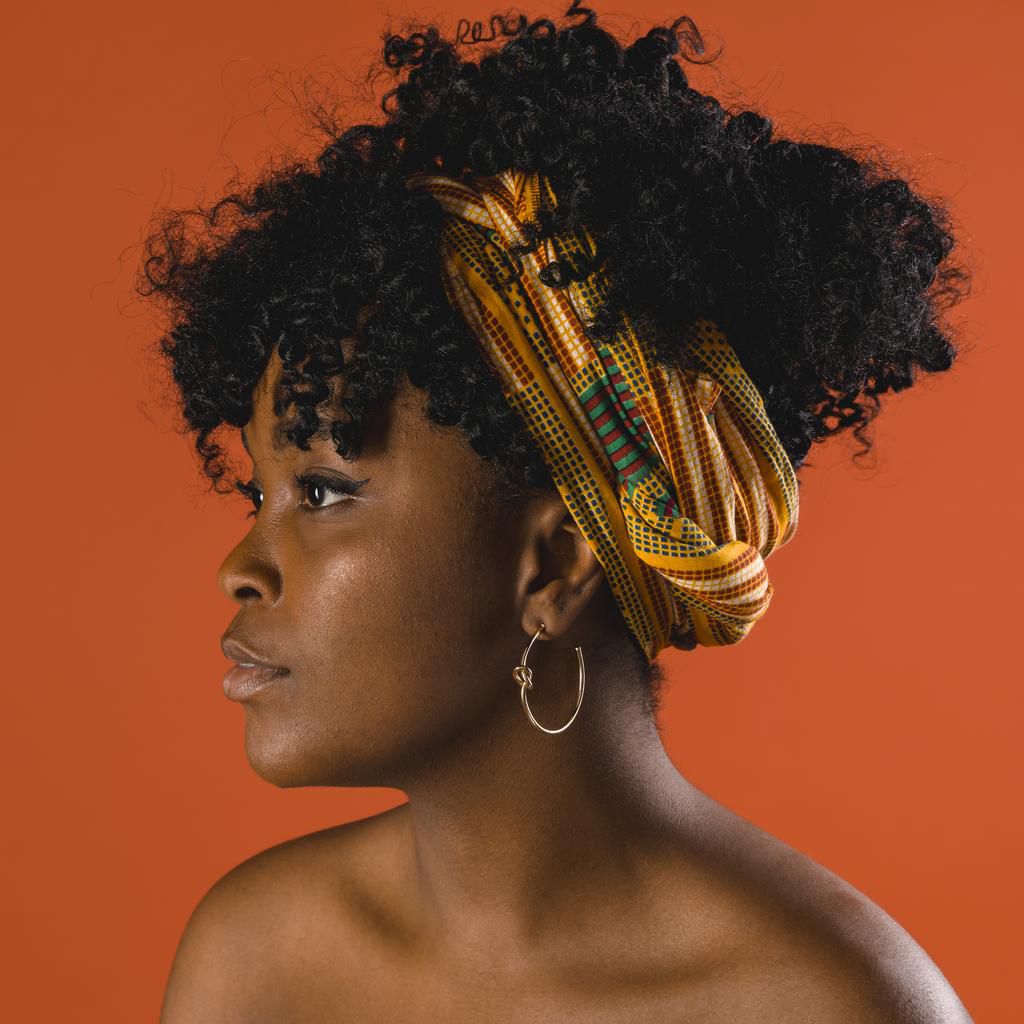 A woman with elegant earrings