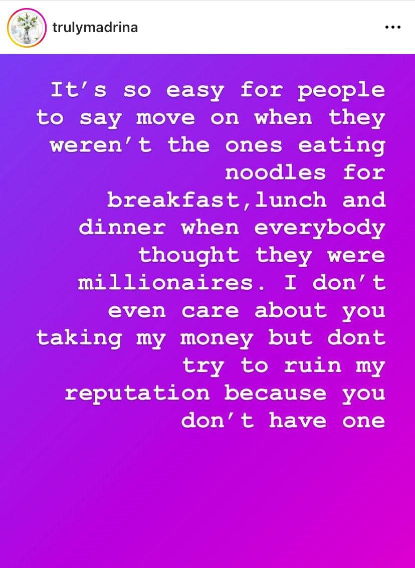 Cynthia Morgan warns Jude Okoye [Instagram/Trulymadrina]