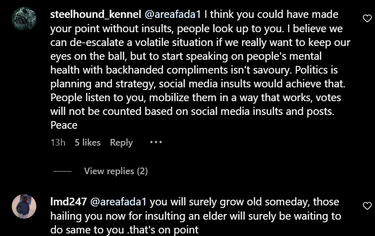 Feedback on Charly Boy's post [Instagram/Areafada]