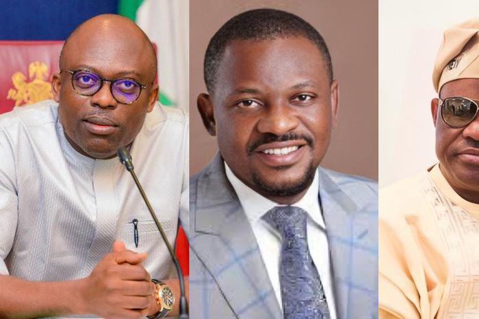 Sim Fubara, Martin Amaewhule and Nyesom Wike. [Facebook]