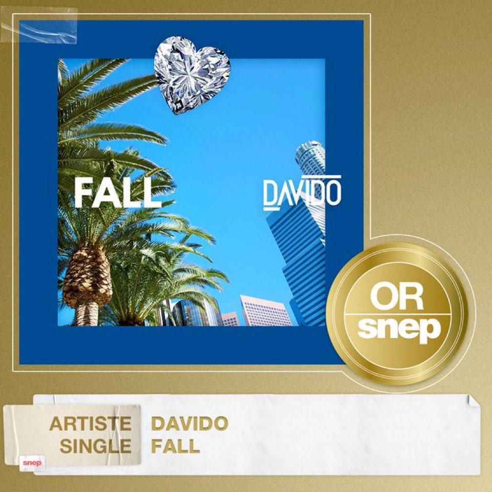 Davido's 'Fall' gets diamond certification in France.