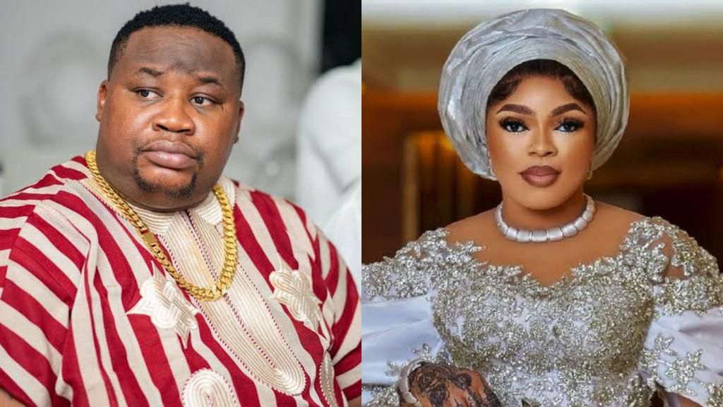 Cubana Chief Priest and Bobrisky. [Facebook]