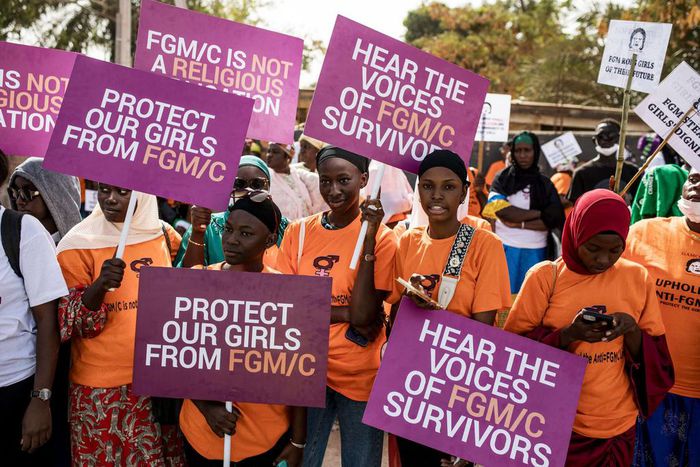 Gambian women recently protested against the move by the country's lawmakers to reverse the ban on FGM. [NBC]