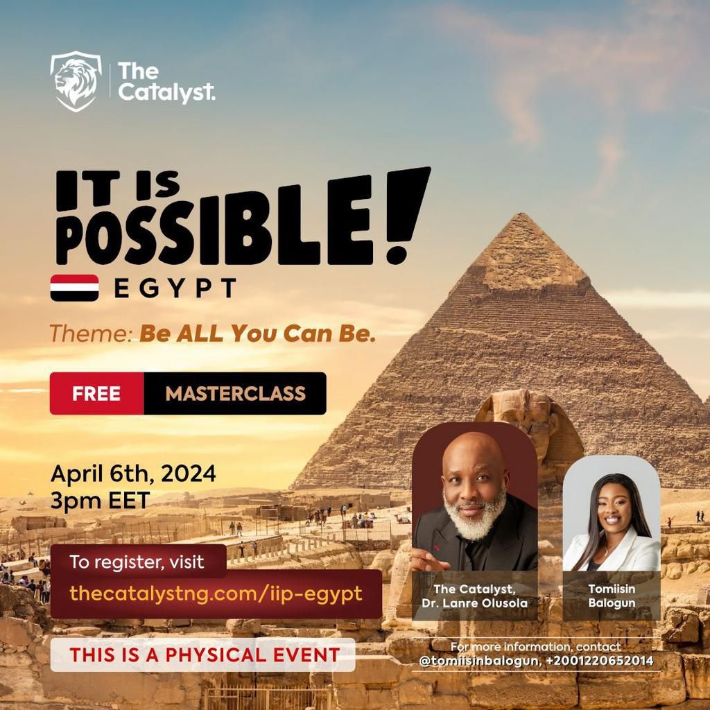 Africa’s #1 Life Coach Dr Olusola, takes global empowerment tour to Egypt!