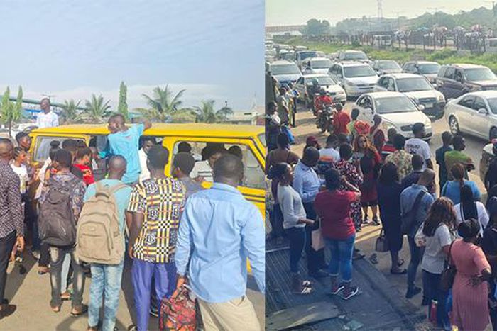 Lagosians stranded as fuel scarcity continues.