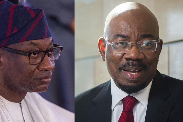 Femi Otedola and Jim Ovia. [Getty Images]