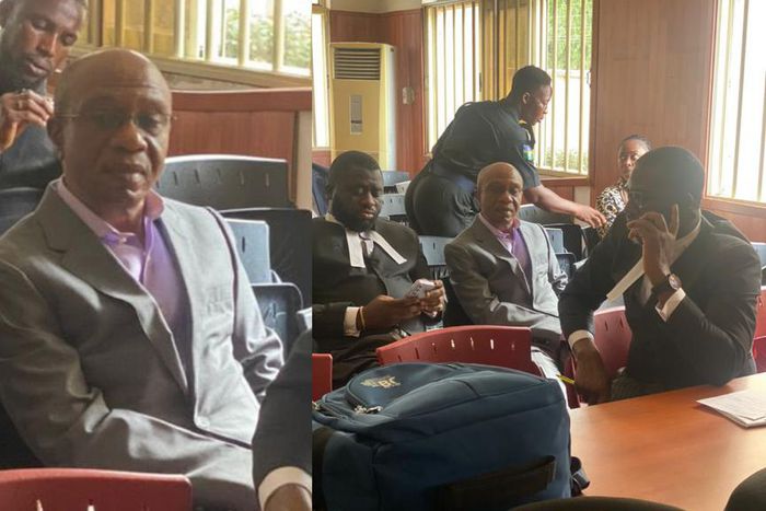 The ex-CBN boss and his co-defendants pleaded not guilty to all counts. [Godwin Emefiele/Punch]