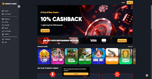 Instant Casino - Best Casino for Lightning-fast Withdrawals