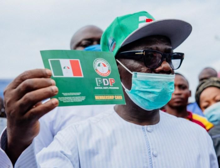 Agboola Ajayi joined the PDP on Sunday, June 21, 2020 (PMNews)