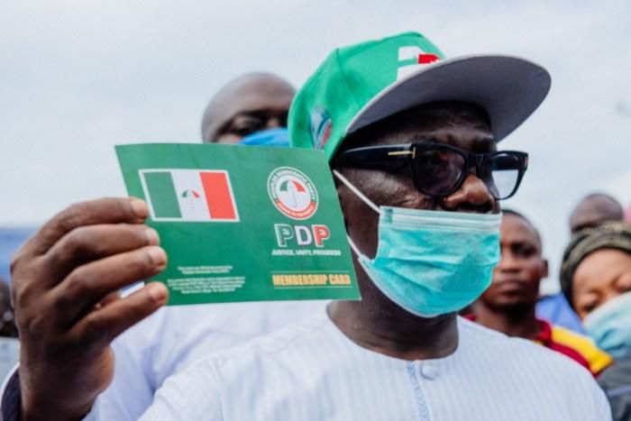 Agboola Ajayi joined the PDP on Sunday, June 21, 2020 (PMNews)