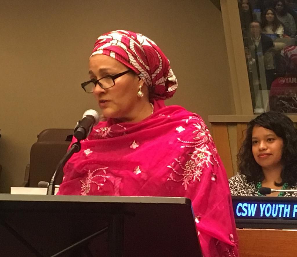 UN Deputy Secretary-General, Hajiya Amina Mohammed [Twitter:@AminaJMohammed]