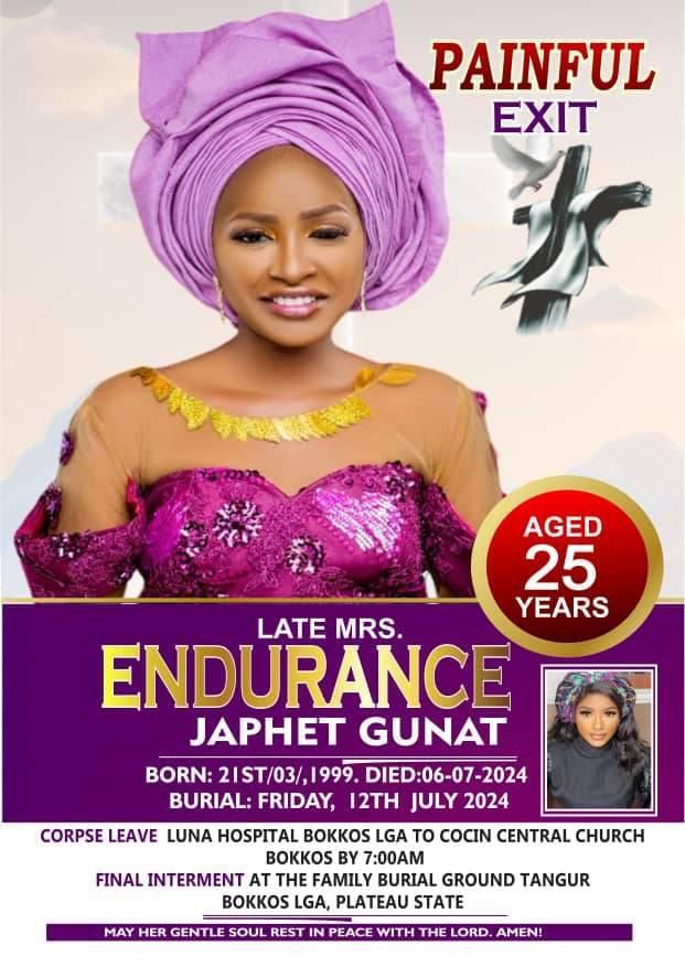 Friends mourn 25-year-old lady who died 7 months after wedding