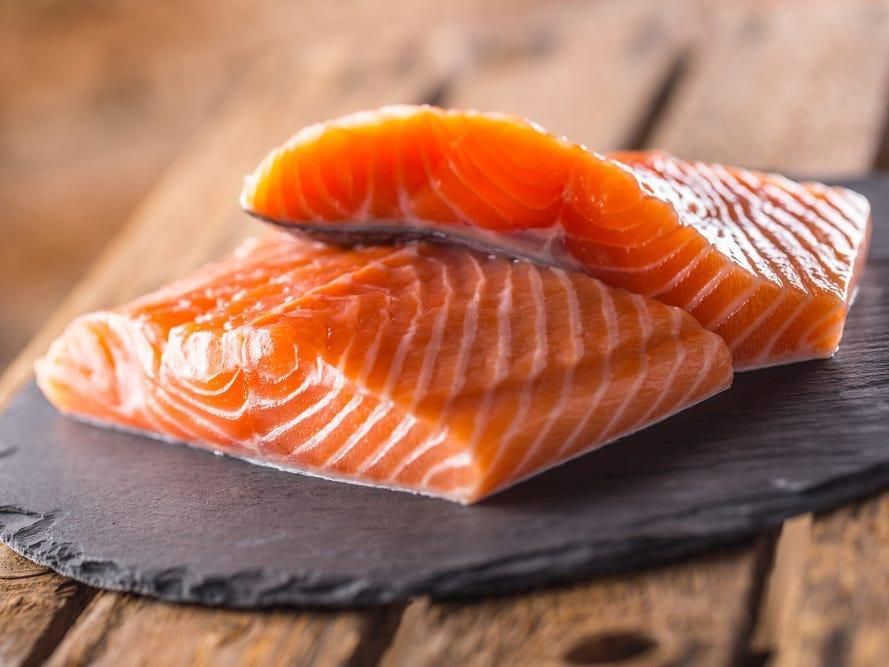 Look for salmon that is shiny and vibrant in color and about 1-inch thick.Marian Weyo/Shutterstock