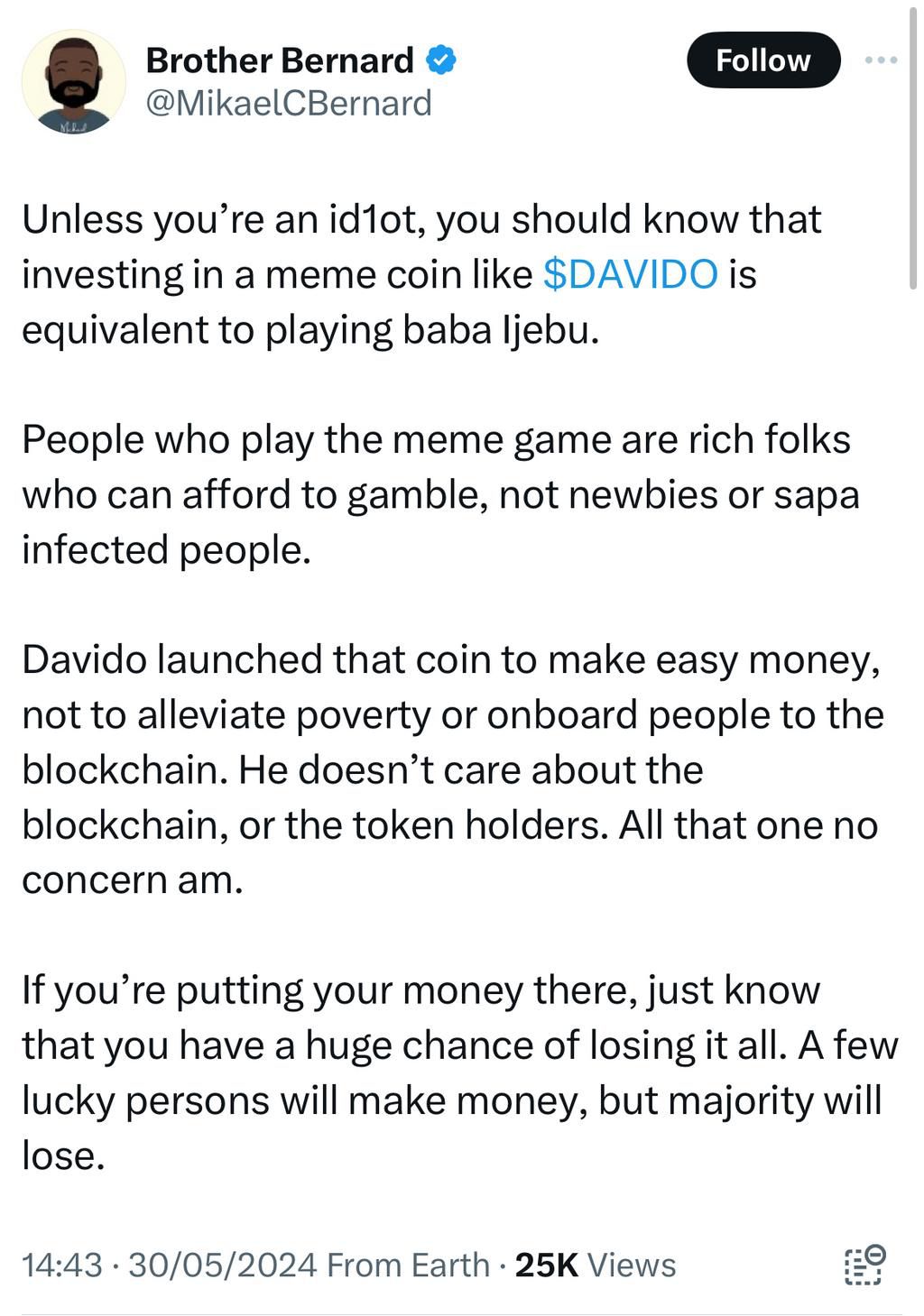 Social media reactions to Davido’s meme coin