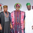 Governor Dapo Abiodun of Ogun State, flanked right by Globacom’s Head of Sales Operations, Mr. Kazeem Kaka, and Mr. Ikenna Aguwuom also of Globacom at the grand finale of Ojude Oba festival in Ijebu Ode, Ogun State, on Tuesday