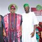 Governor Dapo Abiodun of Ogun State, flanked right by Globacom’s Head of Sales Operations, Mr. Kazeem Kaka, and Mr. Ikenna Aguwuom also of Globacom at the grand finale of Ojude Oba festival in Ijebu Ode, Ogun State, on Tuesday
