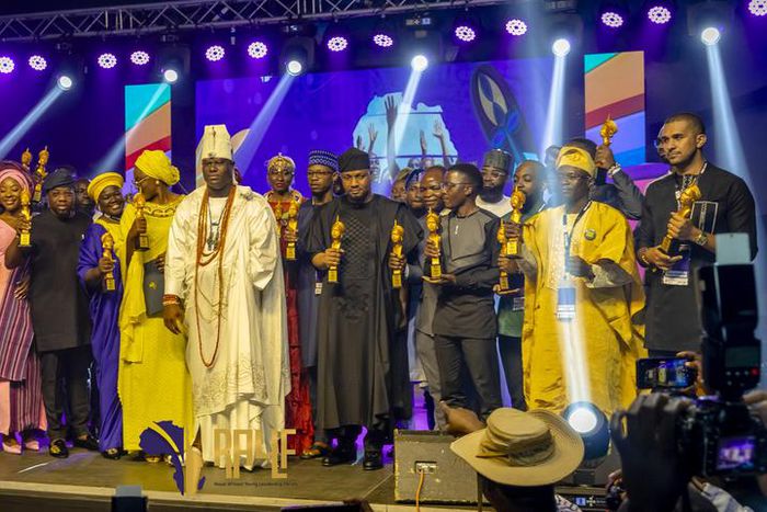 RAYLF 2024 - OONI OF IFE with the awardees inducted to the Royal African Young Leadership forum