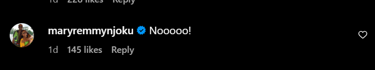 Mary Remy Njoku's comment [Instagram/Deyemitheactor]