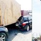 40-feet container falls on car [Punch Newspapers]